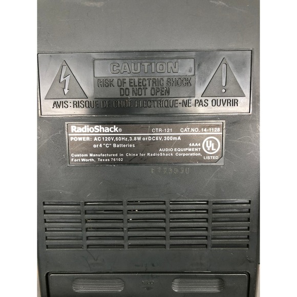 Vintage Radio Shack Portable Cassette Recorder CTR-121 Tested w/Manual - Picture 4 of 6